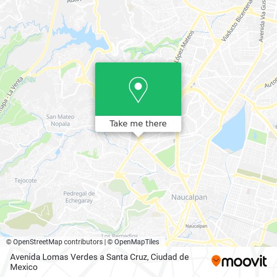 Mapa de Avenida Lomas Verdes a Santa Cruz