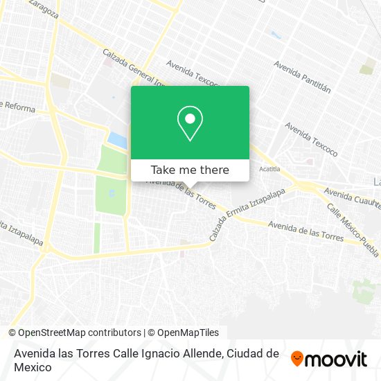 Avenida las Torres Calle Ignacio Allende map