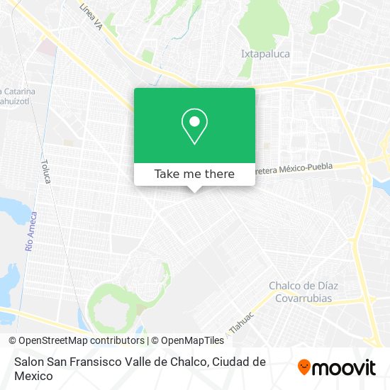 Salon San Fransisco Valle de Chalco map