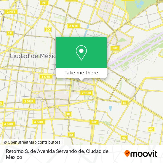 Mapa de Retorno S. de Avenida Servando de