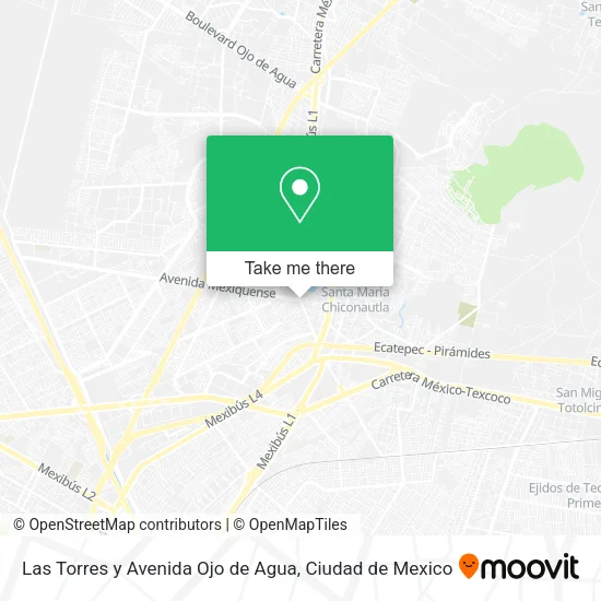 Las Torres y Avenida Ojo de Agua map