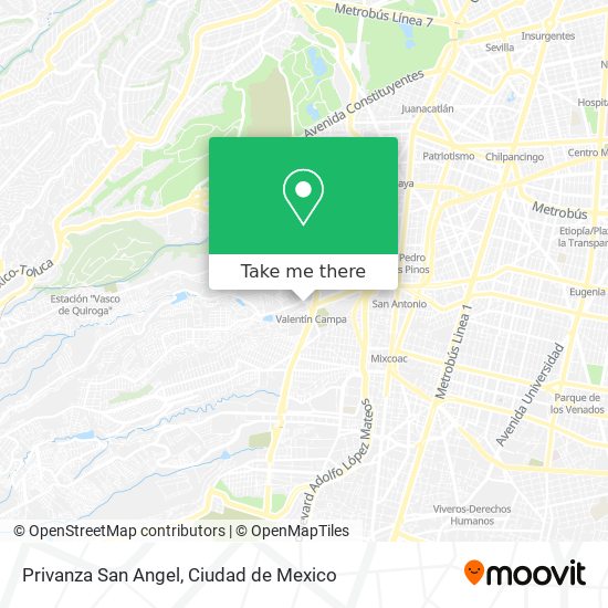 Privanza San Angel map