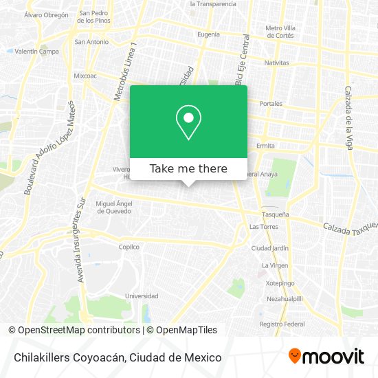 Chilakillers Coyoacán map