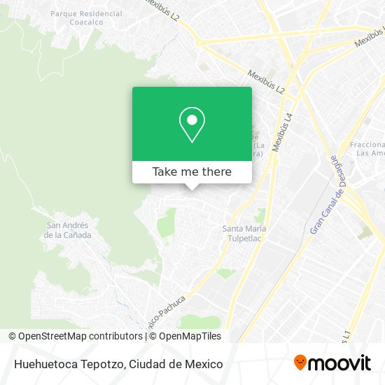Mapa de Huehuetoca Tepotzo