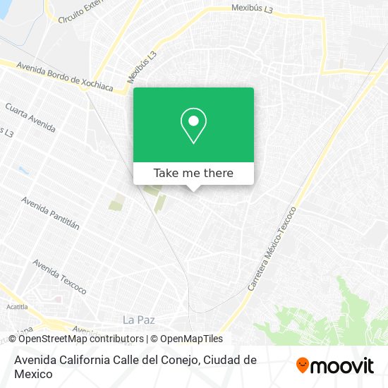 Avenida California Calle del Conejo map