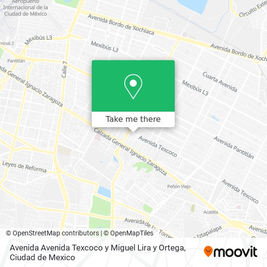 Avenida Avenida Texcoco y Miguel Lira y Ortega map