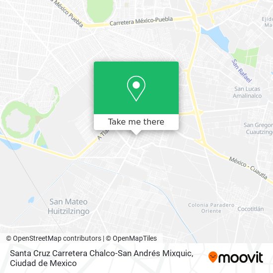 How to get to Santa Cruz Carretera Chalco-San Andrés Mixquic in Ixtapaluca  by Bus?