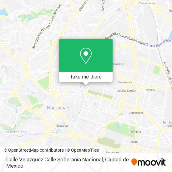 Calle Velázquez Calle Soberanía Nacional map