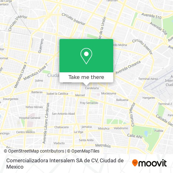 Comercializadora Intersalem SA de CV map