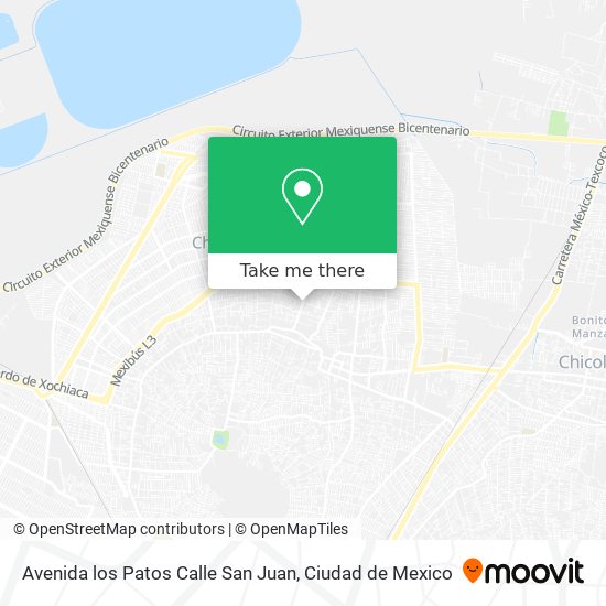 Mapa de Avenida los Patos Calle San Juan
