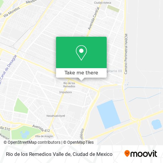 Río de los Remedios Valle de map