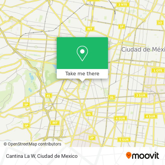 Mapa de Cantina La W