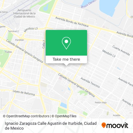 Mapa de Ignacio Zaragoza Calle Agustín de Iturbide