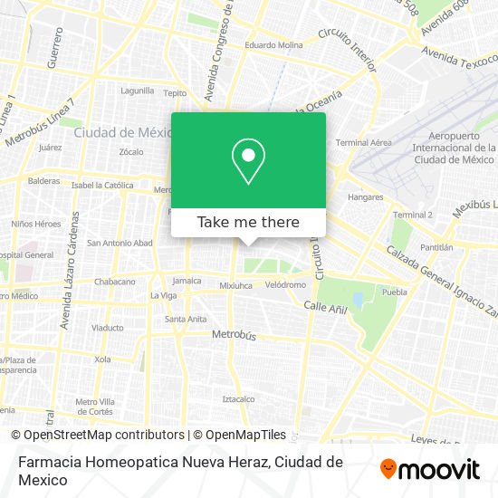 Mapa de Farmacia Homeopatica Nueva Heraz