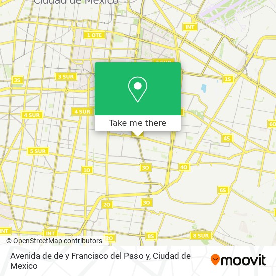 Mapa de Avenida de de y Francisco del Paso y