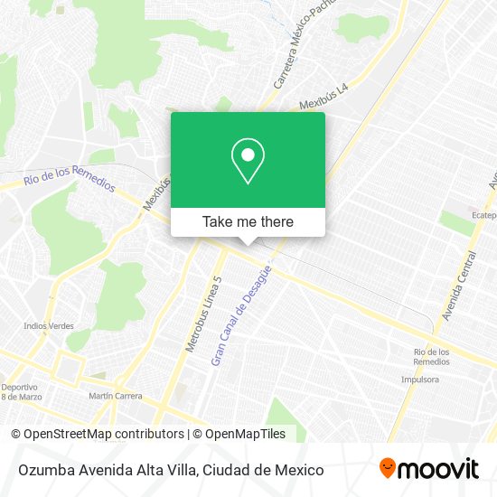 Ozumba Avenida Alta Villa map