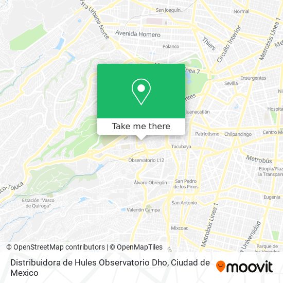 Distribuidora de Hules Observatorio Dho map