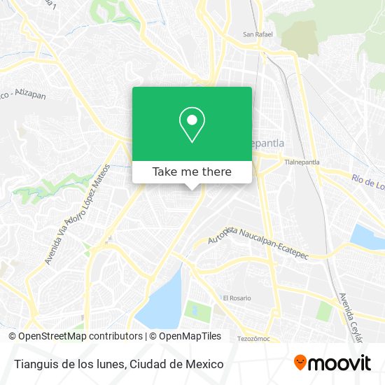 Mapa de Tianguis de los lunes