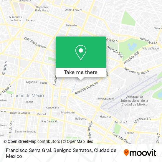 Francisco Serra Gral. Benigno Serratos map