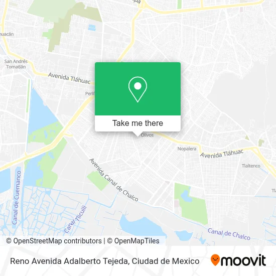 Reno Avenida Adalberto Tejeda map