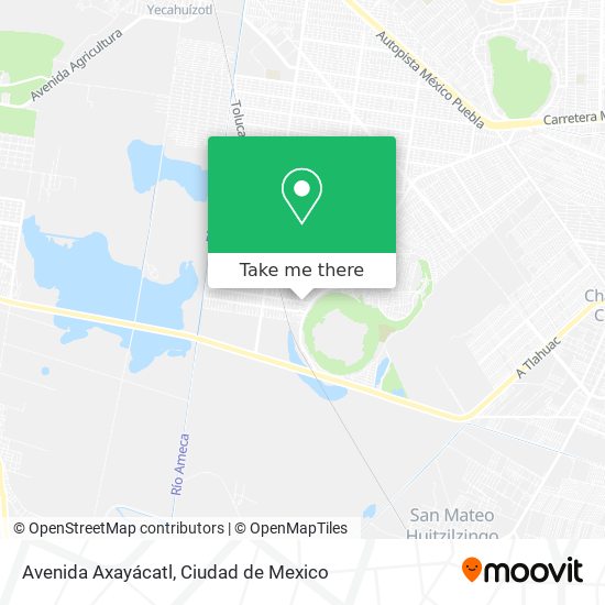 Avenida Axayácatl map