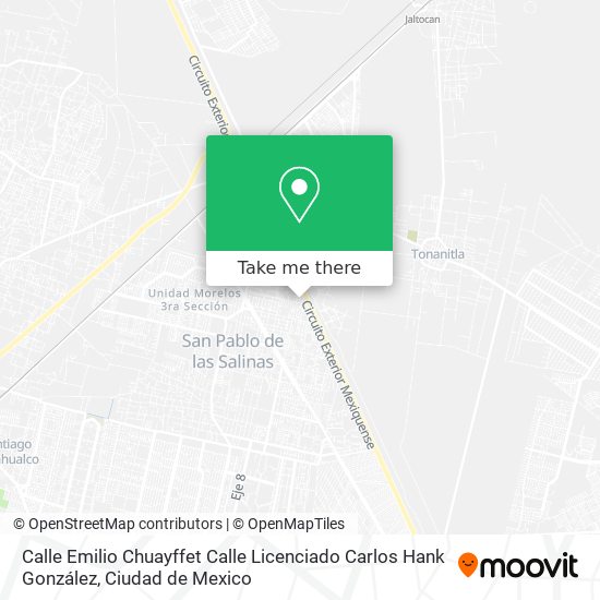 Calle Emilio Chuayffet Calle Licenciado Carlos Hank González map