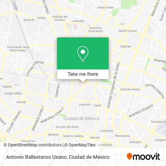 Mapa de Antonio Ballesteros Usano