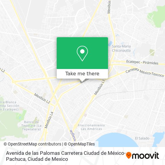 Avenida de las Palomas Carretera Ciudad de México-Pachuca map