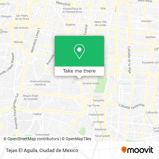 Mapa de Tejas El Aguila