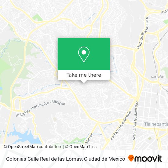 Colonias Calle Real de las Lomas map