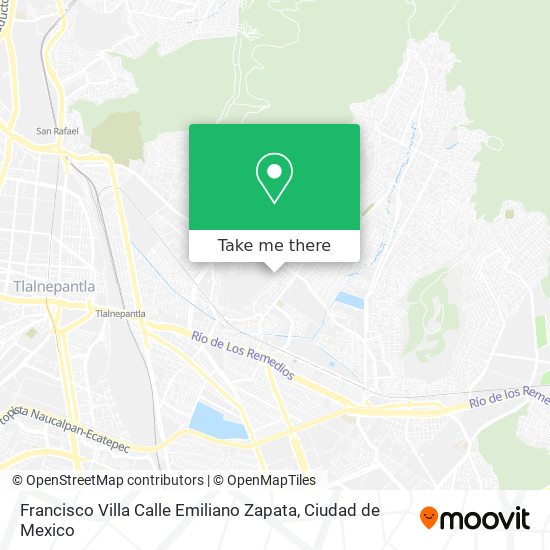 Mapa de Francisco Villa Calle Emiliano Zapata