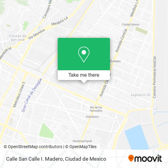 Mapa de Calle San Calle I. Madero