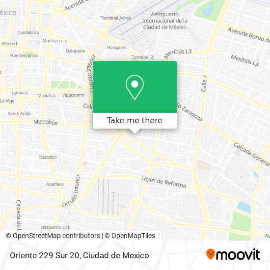 Oriente 229 Sur 20 map