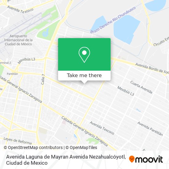 Avenida Laguna de Mayran Avenida Nezahualcóyotl map