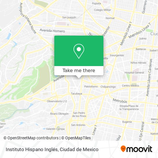 Instituto Hispano Inglés map