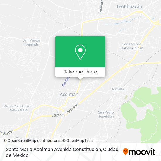 Santa María Acolman Avenida Constitución map