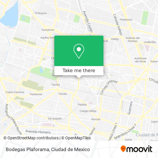 Bodegas Plaforama map