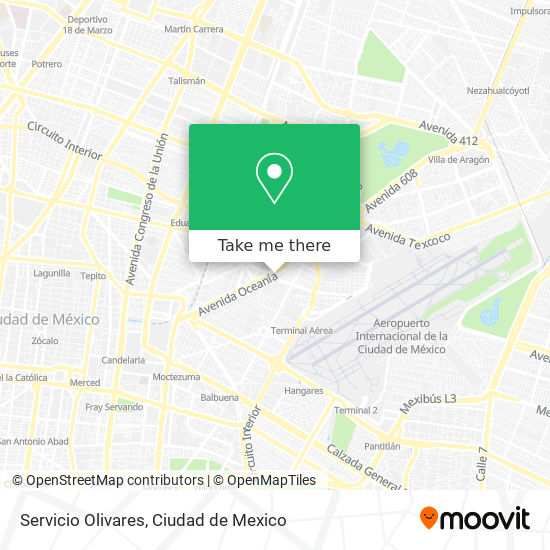 Servicio Olivares map