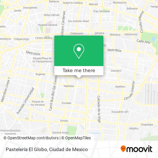 Mapa de Pastelería El Globo