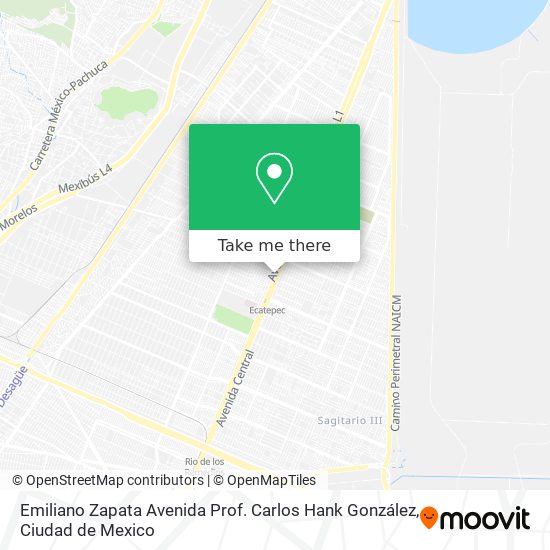 Mapa de Emiliano Zapata Avenida Prof. Carlos Hank González