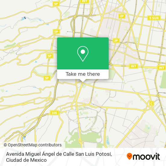 Avenida Miguel Ángel de Calle San Luis Potosí map