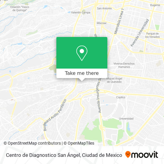 Mapa de Centro de Diagnostico San Ángel