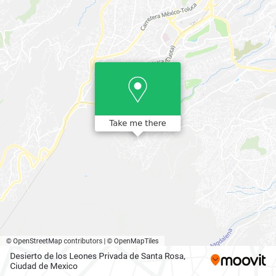 Desierto de los Leones Privada de Santa Rosa map