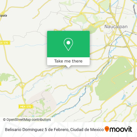 Mapa de Belisario Domínguez 5 de Febrero