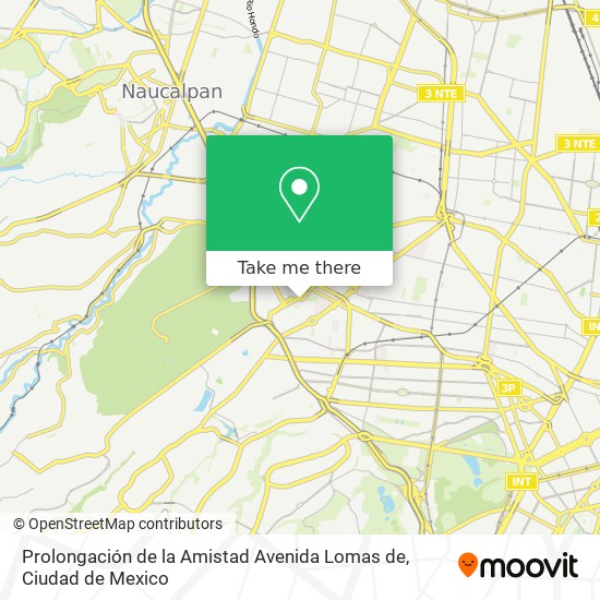 Prolongación de la Amistad Avenida Lomas de map