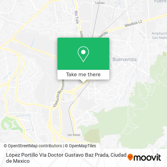Mapa de López Portillo Vía Doctor Gustavo Baz Prada