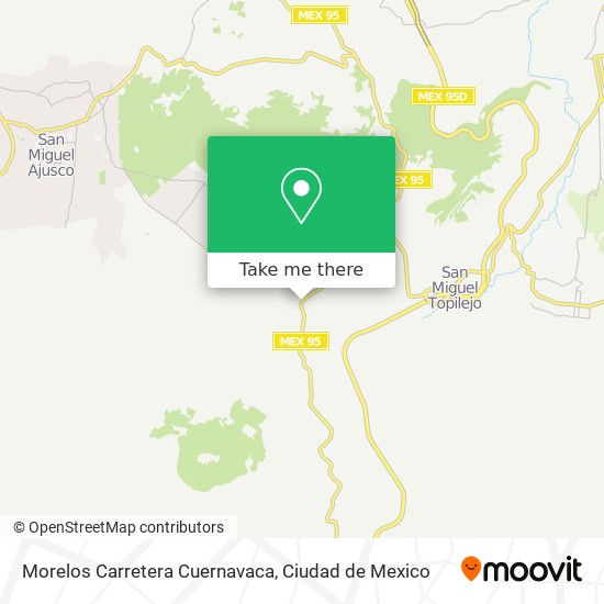 Morelos Carretera Cuernavaca map