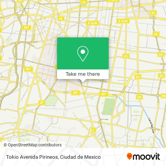 Tokio Avenida Pirineos map