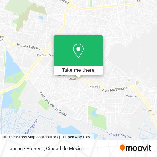 Mapa de Tláhuac - Porvenir
