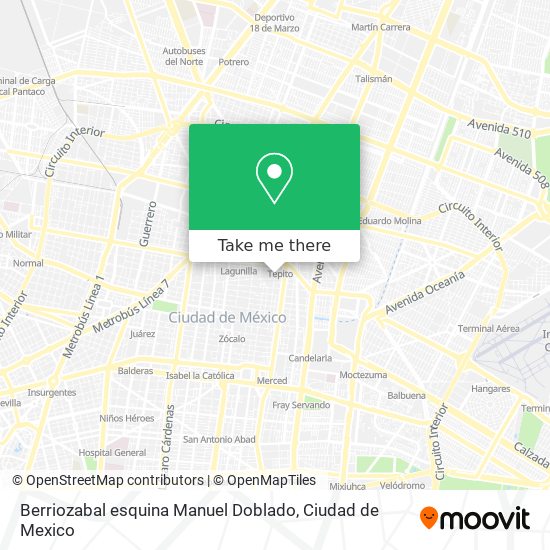 Berriozabal esquina Manuel Doblado map
